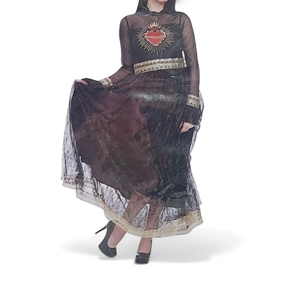 HalloweenโNEW sz L/XL Day of the Dead costume Zombie Bride gothic dress